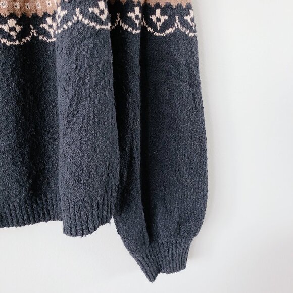 Free People Sweater NWT Nellie sweater women's chunky knit oversized black - Picture 12 of 15